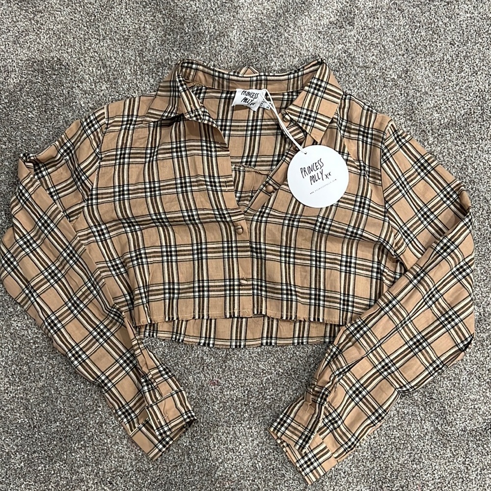 Princess Polly cropped shirt